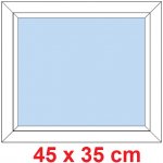 Soft Plastové okno 45x35 cm, FIX Winchester, levé – Hledejceny.cz