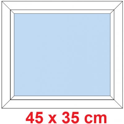 Soft Plastové okno 45x35 cm, FIX Winchester, levé – Hledejceny.cz