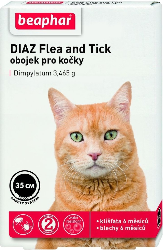 DIAZ Flea&Tick antiparazitní obojek kočka 35 cm