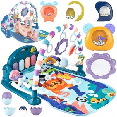 Majlo Toys Hrací deka s piankem Tygřík modrá – Sleviste.cz