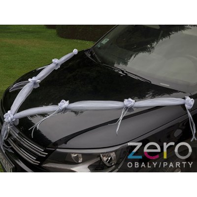 Girlanda svatební na auto 1,8 m (2 ks) - bílé – Hledejceny.cz