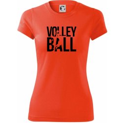 Volleyball nápis Dámské Fantasy sportovní dresovina Neonově oranžová