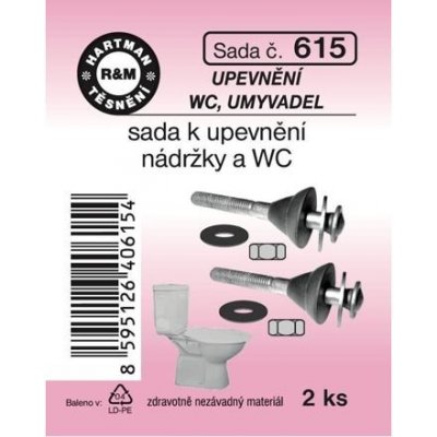 HARTMAN sada k upevnění WC nádržky k záchodové míse, sada č. 615 – Zbozi.Blesk.cz