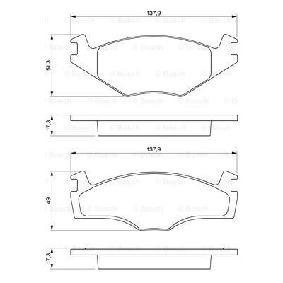 BOSCH Sada brzdových destiček VW 0986461106 – Hledejceny.cz