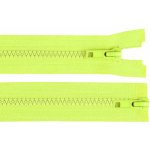 Prima-obchod Zip kostěný No 5 dělitelný 2 jezdce / dvoucestný 80 cm bundový, barva 229 žlutá neon – Hledejceny.cz