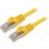 síťový kabel Gembird PP6A-LSZHCU-Y-15M Patch, S/FTP, 6a, drát, Cu, LSZH, 15m, žlutý