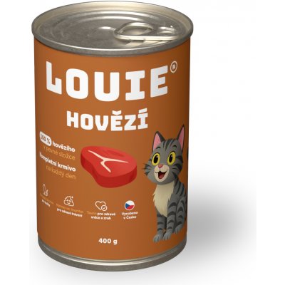 Louie Hovězí s prebiotiky 400 g – Zboží Mobilmania