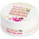 Bodybe opalovací máslo SPF15 s arganovým a kokosovým olejem s třpytivým efektem Piña Colada 200 g – Sleviste.cz