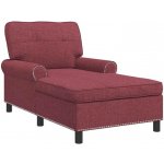 vidaXL Chaise Lounge Víno Červené 91 x 157 x 91 cm