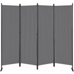 MultiGarden AW-022/4TLG Skládací zahradní a pokojový paraván 4dílný 167 × 216 cm šedý – Zboží Dáma