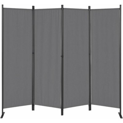 MultiGarden AW-022/4TLG Skládací zahradní a pokojový paraván 4dílný 167 × 216 cm šedý – Zboží Dáma