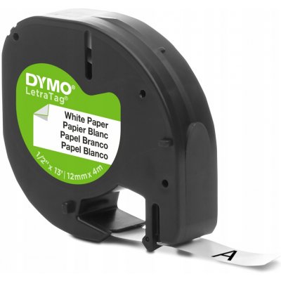 Dymo S0721510, černý tisk/bílý podklad, 4m, 12mm, – Zboží Dáma