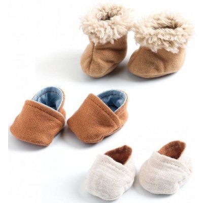 Djeco Dolls clothing 3 pairs of slippers