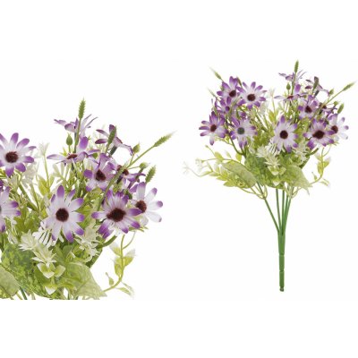 Autronic Kopretiny, puget, barva fialová Květina umělá KN5103-PU