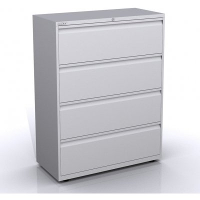 Bisley SYC10/0/4 kovová čtyřzásuvková světle šedá av7 RAL 7035 strukturovaný lak – Zboží Mobilmania