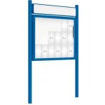 PROCITY Venkovní vitrína model 2000 18 x A4, modrá, včetně sloupků a záhlaví | Zboží Auto