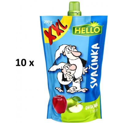 Hello XXL ovocná kapsička s Jablky 10 x 200 g – Zboží Dáma