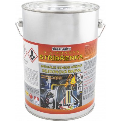 Biopol Paints Silikonová stříbřenka, žáruvzdorná do 500 °C, 3,5 kg – Zboží Mobilmania