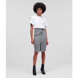Karl Lagerfeld K/Sparkle Denim Skirt šedá