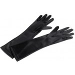 Dlouhé společenské rukavice saténové, velké, 2 (35 cm) černá – Hledejceny.cz