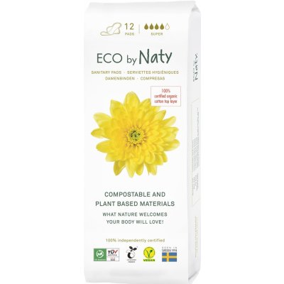 Eco by Naty Dámské ECO vložky Super s křidélky 12 ks