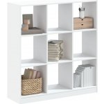 Knihovna bílá 102x32x102 cm kompozitní dřevo – Zboží Mobilmania