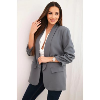 Kesi sako s klopou elegantní tmavě šedá tmavě – Hledejceny.cz