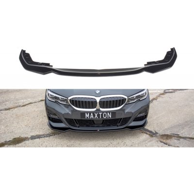 Maxton Design spoiler pod přední nárazník ver.2 pro BMW řada 3 G20 M-Pack, černý lesklý plast ABS