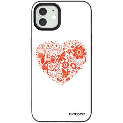 Picasee silikonový černý obal pro Apple iPhone 12 Pro - Velké srdce – Zboží Živě