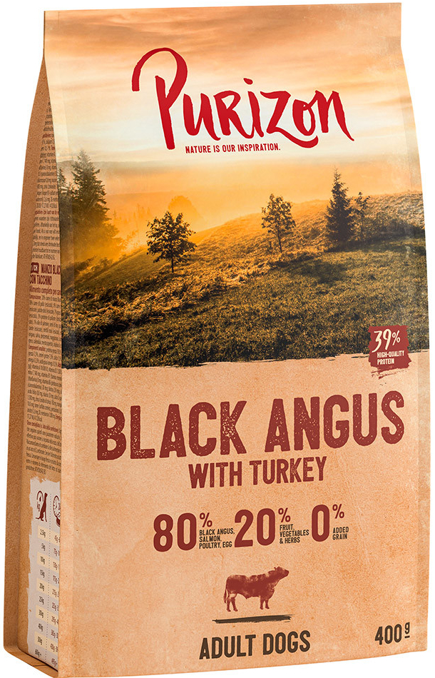 Purizon Black Angus bez obilovin hovězí s krocanem 0,4 kg