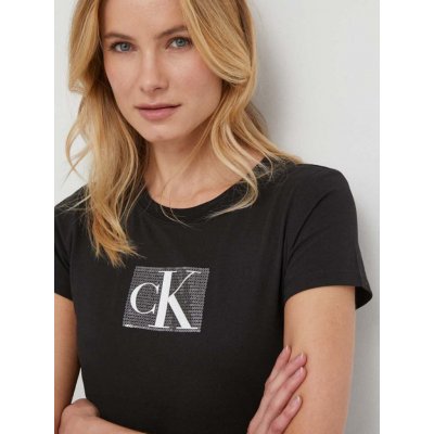Calvin Klein Jeans Bavlněné tričko J20J222961 černá – Sleviste.cz