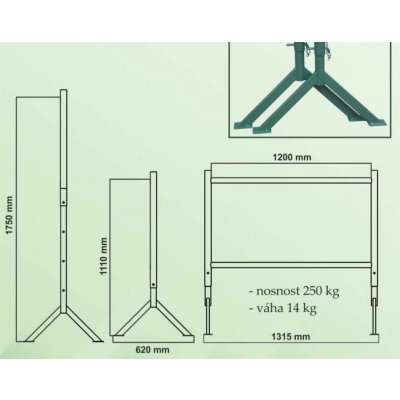 Magg Lešenářská koza 1060-1710x1200mm otočná 120022 – Hledejceny.cz
