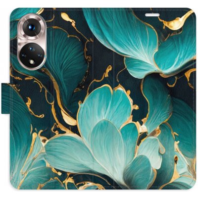 Pouzdro iSaprio Flip s kapsičkami na karty - Blue Flowers 02 Honor 50 / Huawei Nova 9