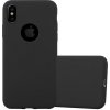 Pouzdro a kryt na mobilní telefon Apple Cadorabo pouzdro pro Apple iPhone X / XS v barvě CANDY Černá Kryt na mobilní telefon z pružného silikonového krytu TPU Ultra Slim Soft Back Cover Case Bumper