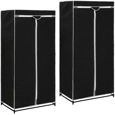 Vidaxl 282441 Wardrobes 2 pcs Black 75x50x160 cm