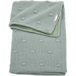 Meyco Deka do kočárku kolébky samet Knots Stone Green – Sleviste.cz