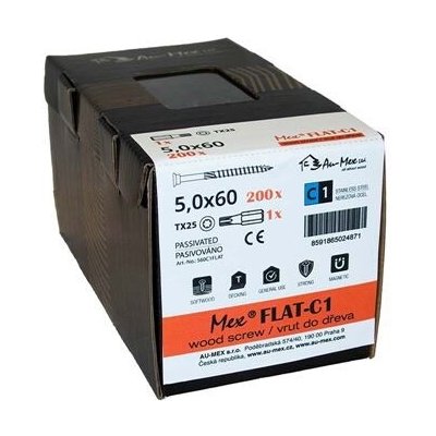 Mex Flat TX15, nerezová ocel C1, 200 ks/balení+bit VZORNÍK Alpine Selection 120: 4.0x50mm – Hledejceny.cz
