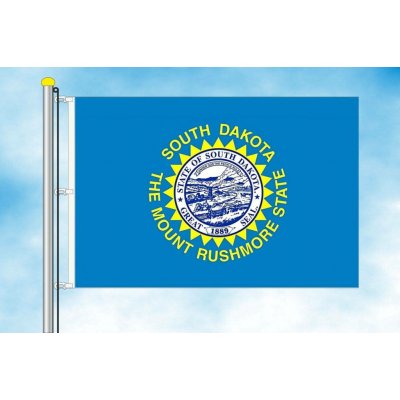 LIBEA, s.r.o. Jižní Dakota vlajka Rozměr: 40×60 cm, Uchycení: Karabiny na stožár – Hledejceny.cz