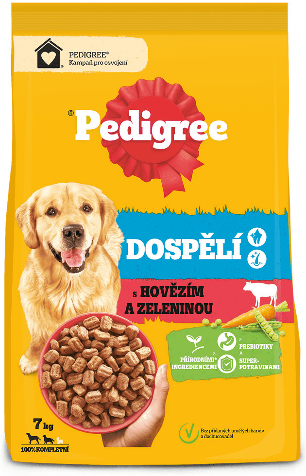 Pedigree hovězí se zeleninou pro dospělé psy 7 kg