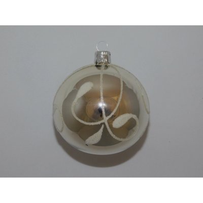 ONREX Vánoční ozdoba skleněná koule šedá ornament pr. 8 cm – Hledejceny.cz