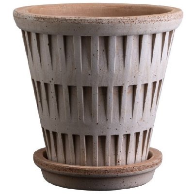 Květináč Pantheon s podmiskou Raw Rosa 18 cm Bergs Potter – Hledejceny.cz