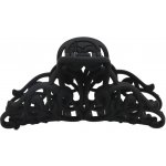 Vyřezávaný skřipec na vlasy - matný povrch Barva: černá – Zboží Dáma