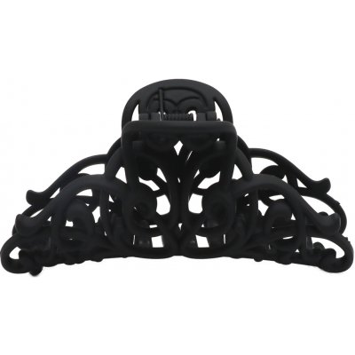 Vyřezávaný skřipec na vlasy - matný povrch Barva: černá – Zboží Dáma