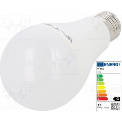 V-TAC SKU 159 žárovka LED teple bílá E27 220/240VAC 1250lm P 15W 200° – Hledejceny.cz