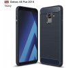 Pouzdro a kryt na mobilní telefon Samsung Pouzdro JustKing plastové s broušenou texturou Samsung Galaxy A8 Plus 2018 - tmavěmodré