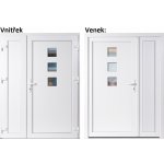 Soft Dvoukřídlé vchodové Ella+Panel Plný Bílá/bílá pravé 150 x 200 cm – Hledejceny.cz
