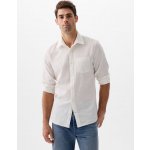 Gap lněná košile standard 885302-00 bílá – Zboží Dáma