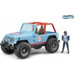 Bruder 2541 Jeep WRANGLER Cross Country modrý s figurkou jezdce – Hledejceny.cz