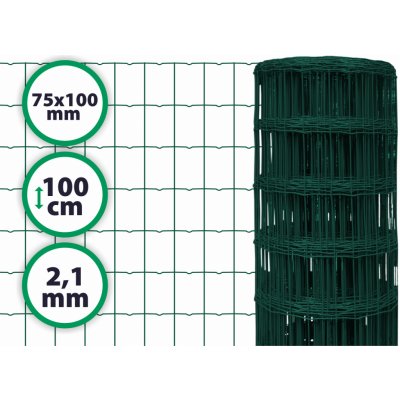 Svařované pletivo Light Plus – výška 100 cm, drát 2,1 mm, oko 75x100 mm, PVC – Hledejceny.cz