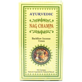 Ayurvedic Nag Champa indické vonné františky tekoucí dým 10 ks